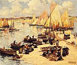 French Wall Art - A French Harbor